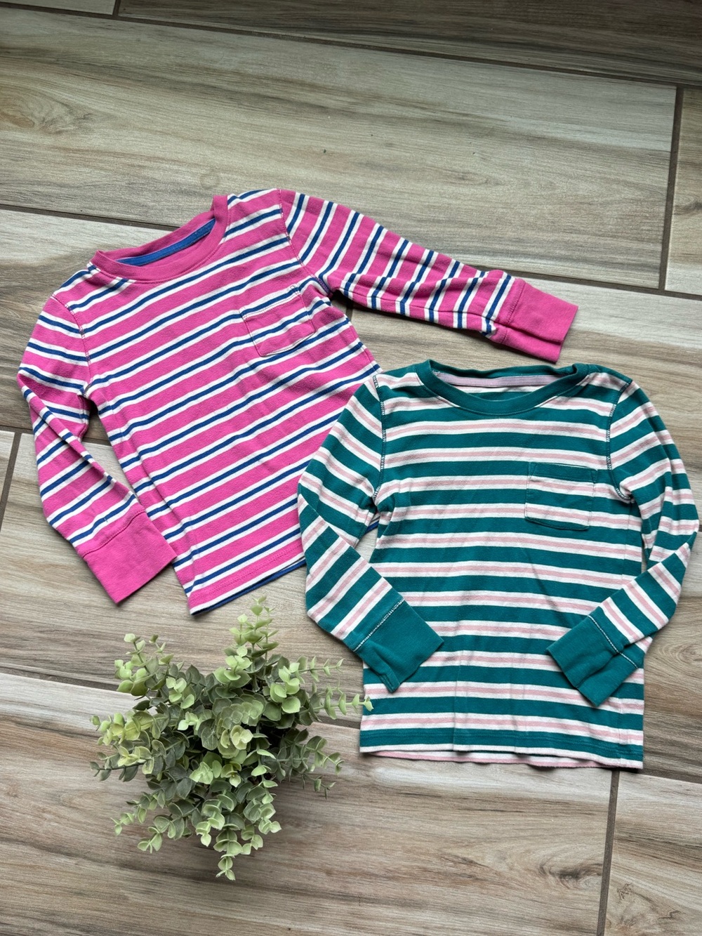 Mini Boden Girls Striped Tops Lot 2 Size 5-6Y Cotton Long sleeve shirt